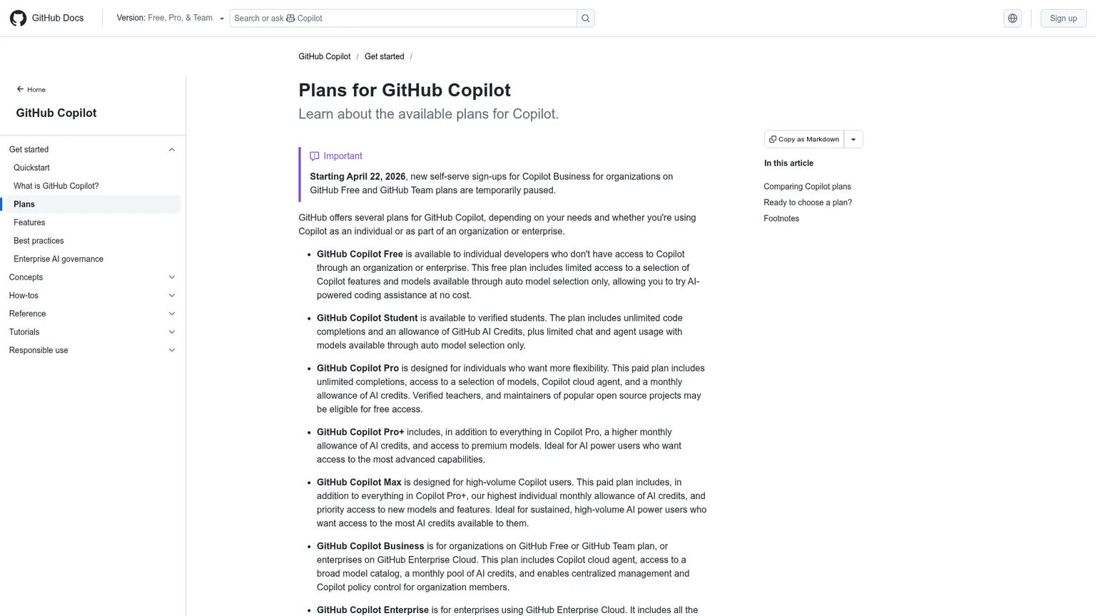 GitHub Copilot organization plan pricing