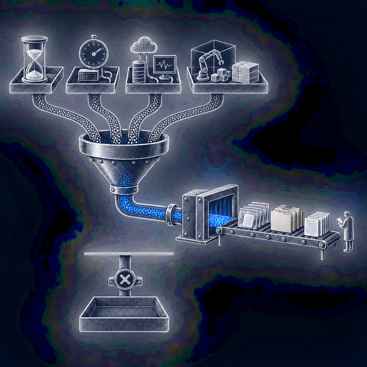 Synthetic incident-response cost model joining labor, runtime, integration, simulations and setup before dividing by accepted outcomes